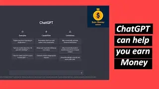 Earn Money Using ChatGpt: It tells you literally