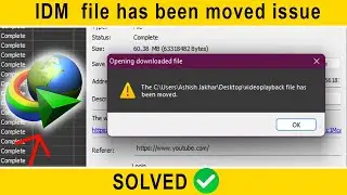 SOLVED !! IDM - the file has been moved issue