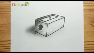 HOW TO DRAWING EASY REALISTIC PENCIL SHARPENER