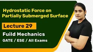 Hydrostatic Force on Partially Submerged Surface | Fluid Mechanics GAET lectures in hindi