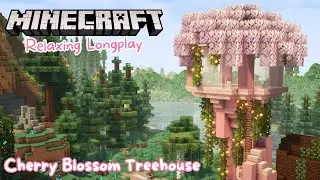 Minecraft Longplay | Cherry Blossom Tower House (no commentary)