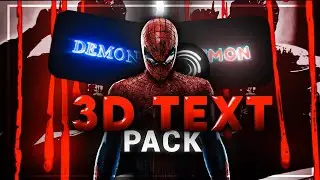 6k Special 3D Text effect Editing Pack in 💀 || After motion + Node Video 🔥