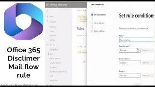 how to add rule for disclaimer in office 365 mail
