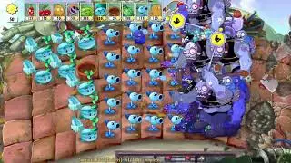 Plants vs. Zombies Garden Warfare - Wintermelon & Snow pea Vs All 9999 ZOMBIES SURVIVAL ROOF ENDLESS