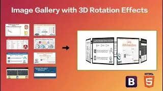 Image Gallery with 3D Rotation Effects Html5 - Bootstrap