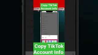 Copy TikTok Account Info Method #shorts #tiktok 2