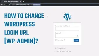 How to change the WordPress login URL, wp-admin? 2023 | WPS Hide login |#WordPress 19