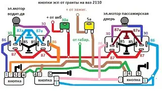 кнопки стеклоподьемников в двери от гранты, на ваз 2110,11,12