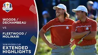 Woods & DeChambeau vs Fleetwood & Molinari | Extended Highlights | 2018 Ryder Cup