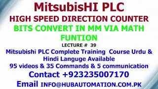 HOW TO CONVERT ENCODER BITS IN MM VIA MITSUBISHI PLC MATH FUNCTION URDU HINDI LECTURE 39