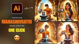 How to Create Instagram Viral 3D Ai Mahashivratri Name Images | Shivratri T Shirt Name Video Editing