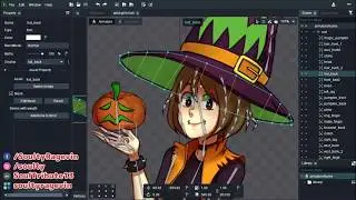 【DragonBones Pro 5.5】 Witch 【Rigging, Meshing, and Animation Process】