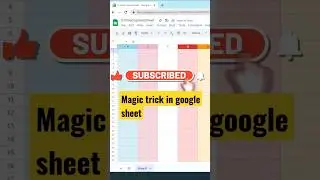 Magic trick in google sheet