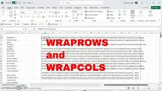 How to use the WRAPCOLS and WRAPROWS Functions in Excel to Format Your Data! 