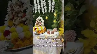 Easy Ganpati Decoration Ideas 2024 | Bappa Decoration | Ganesh Chaturthi #shorts #ganpati #diy