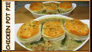 Canned Chicken Pantry Meal ~ Chicken Pot Pie with Biscuits