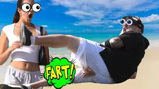 Funny Fart Prank At The Beach | He Sh!t Himself