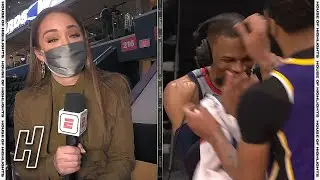 Anthony Davis Crashes Russell Westbrook Postgame Interview - Lakers vs Wizards | April 28, 2021