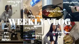 WEEKLY VLOG: come to work with me as a TRAVEL NURSE in Seattle l 3 SHIFTS, work. sleep. repeat.