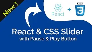 React and CSS Slider with Pause and Play Button | CSS3 Tips and Tricks