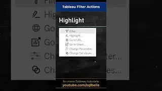 #Tableau - What are Tableau Highlight Actions?  #tableaututorial #tableautraining #tableautips