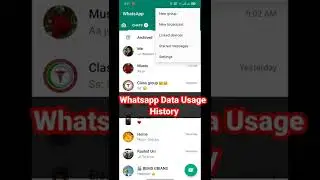 Check WhatsApp Data Usage History 