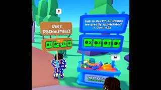 Donating Robux to a whole server in Pls Donate!