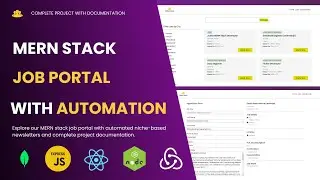 MERN Stack Project: Building Job Portal with React, Node, MongoDB, Express, Redux and Redux-Toolkit
