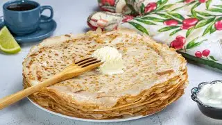 Зачетные блины на скорую руку😍! Идеальное тесто🥞! Рецепт блинов которые получатся даже у ребенка!