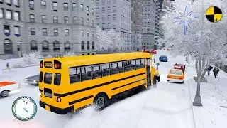 GTA 4 Crazy School Bus Crashes Ep.16