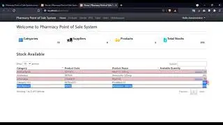 Pharmacy Point of Sale System using PHP and SQLite DEMO