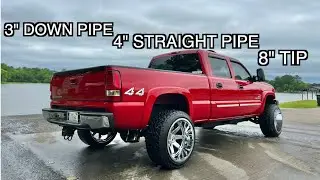 DOWN PIPE COMPLETES DURAMAX STRAIGHT PIPE! SOUNDS AMAZING!!!