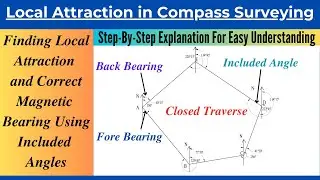 Finding Local Attraction and Correct Magnetic Bearings Using Included Angle Method|Solved Problem