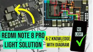 Redmi Note 8 Pro Display Light Problem or Black Screen Solution With Schematic Diagram #minote8pro