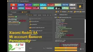 Xiaomi Redmi 8A Mi account Remove Unlock Tool