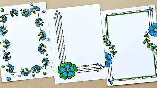 Easy and beautiful border designs|Project border design|Assignment front page designs|Design borders