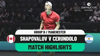 Shapovalov v Cerundolo Highlights | Canada v Argentina Davis Cup 2024 Finals Group Stage