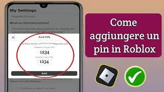 Come aggiungere un Pin in Roblox ||  Come impostare il pin Roblox