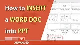 Insert a Word Document into a PowerPoint presentation by Chris Menard