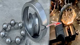 A broken tractor axle bearing was skillfully made reusable by a mechanic | Broken bearing repaired