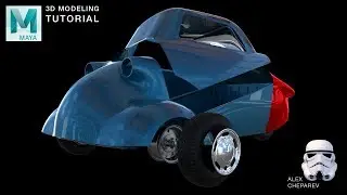 3D Modeling a Car in Maya - Trunk