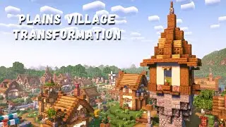 Minecraft: Transforming an Entire Plains Village | Timelapse