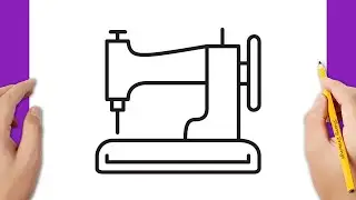 How to draw a sewing machine