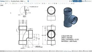 Learn Onshape - Project 17 - Pipe Tee