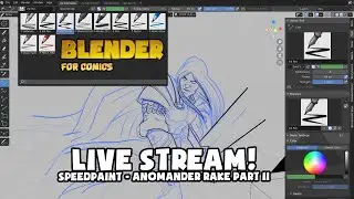 Blender Grease Pencil Speedpaint - Anomander Rake Part II