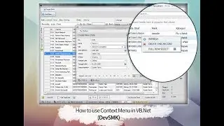 Delete record in DataGridView on Right-Click| Context Menu (VB.Net)  -  Visual Studio 2010