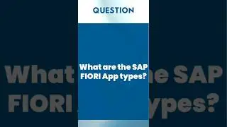 What are the SAP Fiori app types?