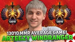 13010 MMR AVERAGE GAME! ARTEEZY PICKED WINDRANGER CARRY TO WIN A HARD GAME!