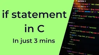 C if statement (with hands-on) | if in C Programming 