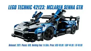 LEGO Technic 42123: McLaren Senna GTR: In-depth Review, Speed Build & Parts List